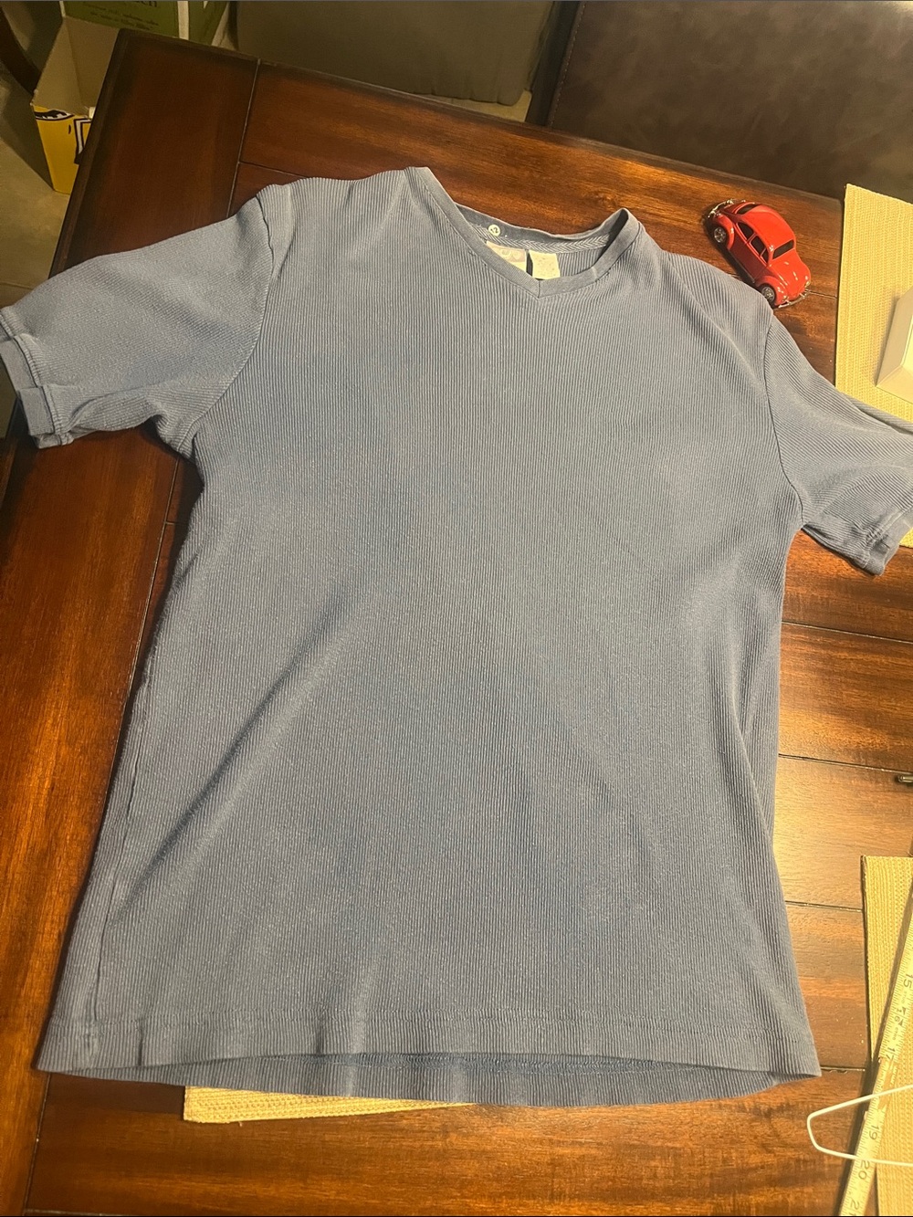 #12 1990’s utility brand Men's Short-Sleeve Crewneck T-Shirt in Dusty Blue large